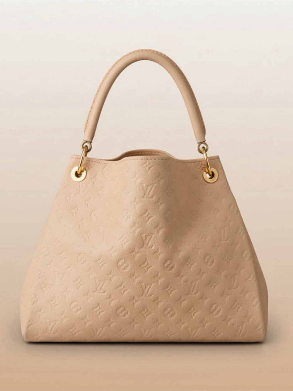 Authentic Louis Vuitton Beige Monogram Empreinte Leather Tote